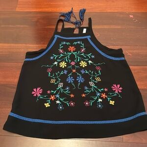 NWOT Xhilaration Black Gorgeous Tank Flowers